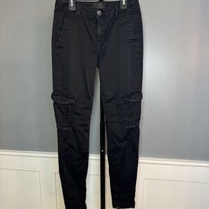 Vince Women's Military Zipper Ankle Cargo Skinny Pants‎ In Black Size 26